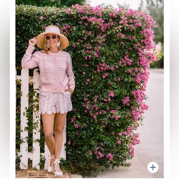 NWT SAIL to SABLE Blush Button Front Bow Cardigan - Picture 2 of 6